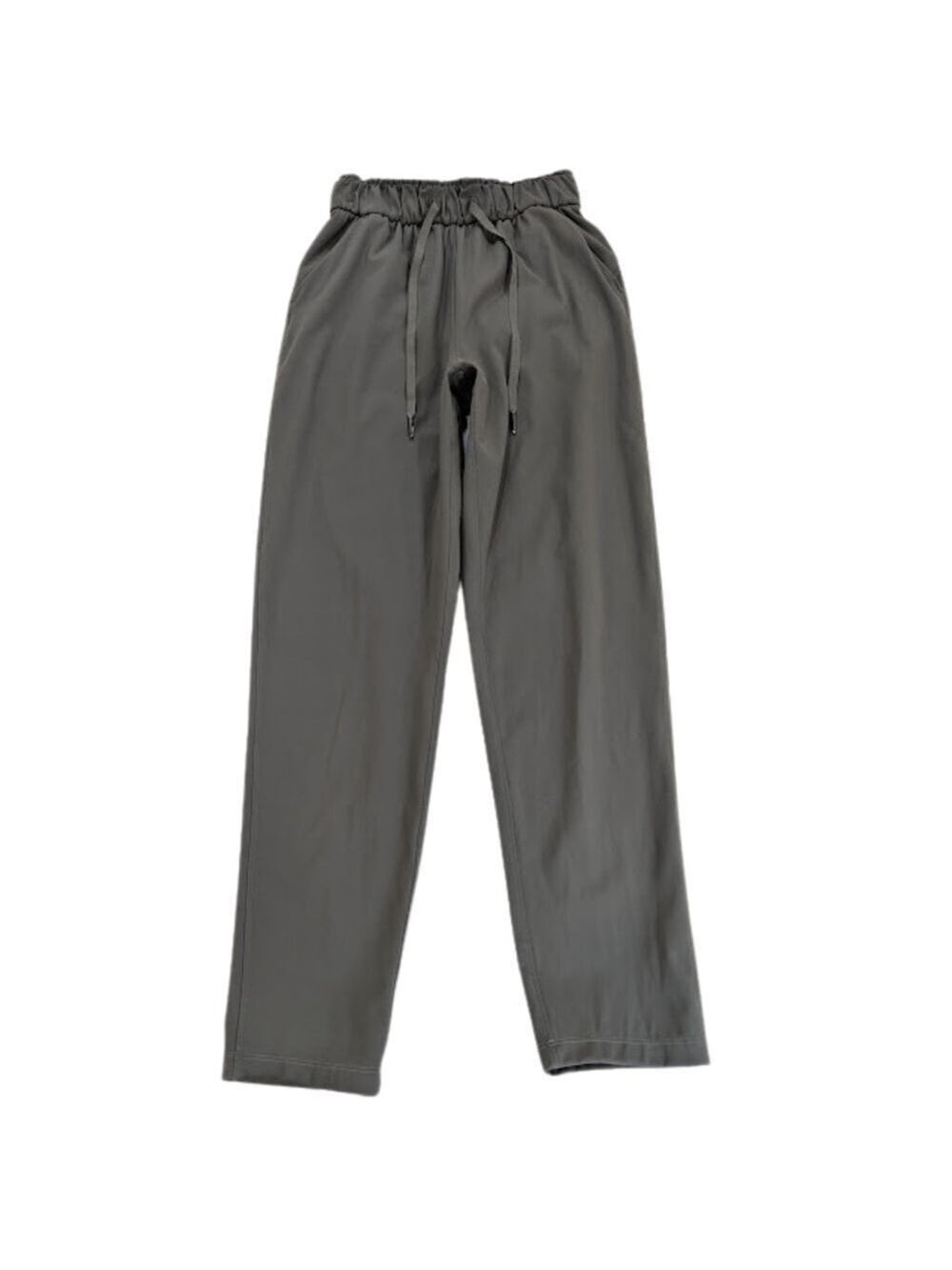 Lululemon Gray Drawstring Pants Athleisure Commuter Travel Relaxed Trousers 2